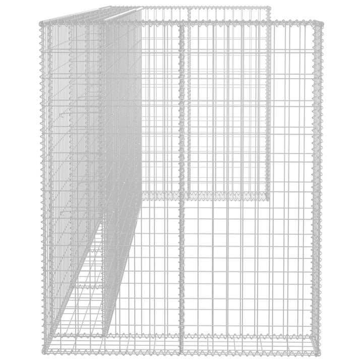 Gabionmur För Soptunnor Galvaniserat Stål 320X100X120 Cm