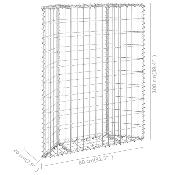 Gabion Trapets Upphöjd Galvaniserat Stål