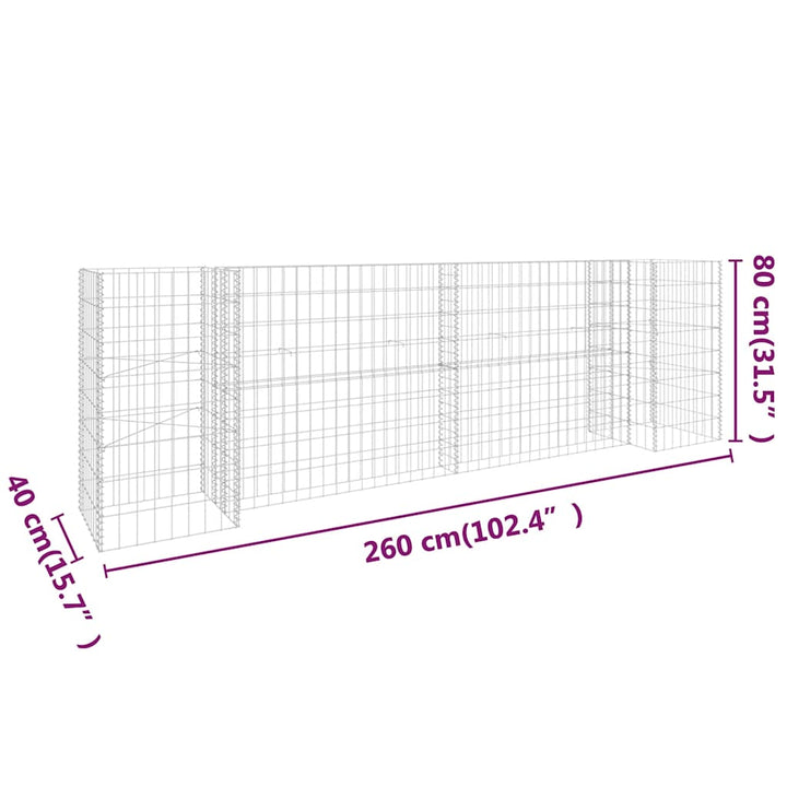 Planteringsgabion H-Formad Stål