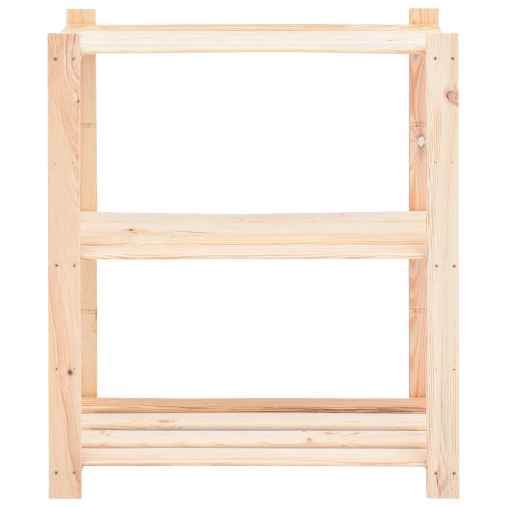 Förvaringshylla 3 Hyllplan 80X38X90 Massiv Furu 150 Kg