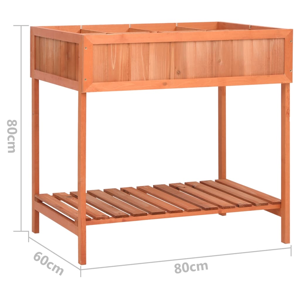 Odlingslåda För Örter 80X60X80 Cm Massivt Granträ