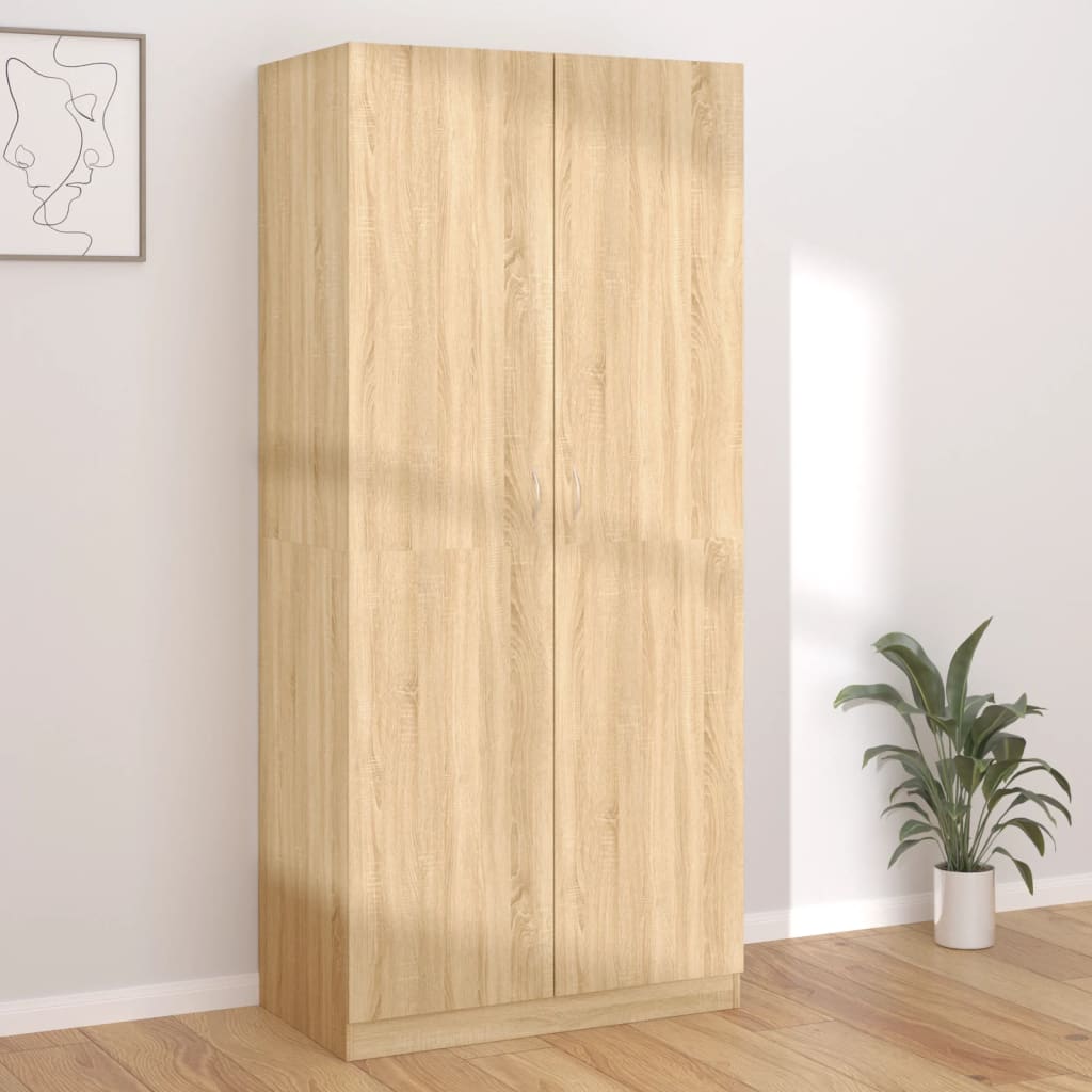 Garderob 90X52X200 Cm Konstruerat Trä