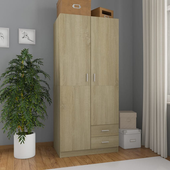Garderob Åldrat Trä 80X52X180 Cm Konstruerat Trä