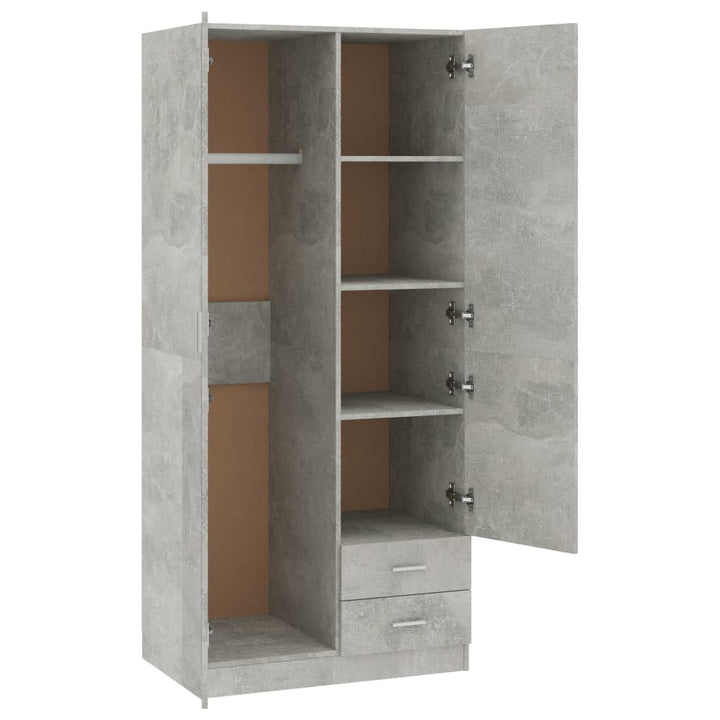 Garderob 80X52X180 Cm Konstruerat Trä