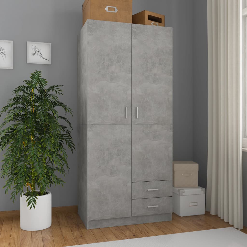 Garderob Åldrat Trä 80X52X180 Cm Konstruerat Trä