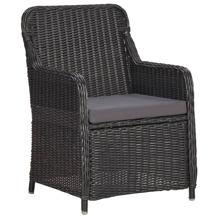 Caféset Med Dynor 3 Delar Konstrotting Svart
