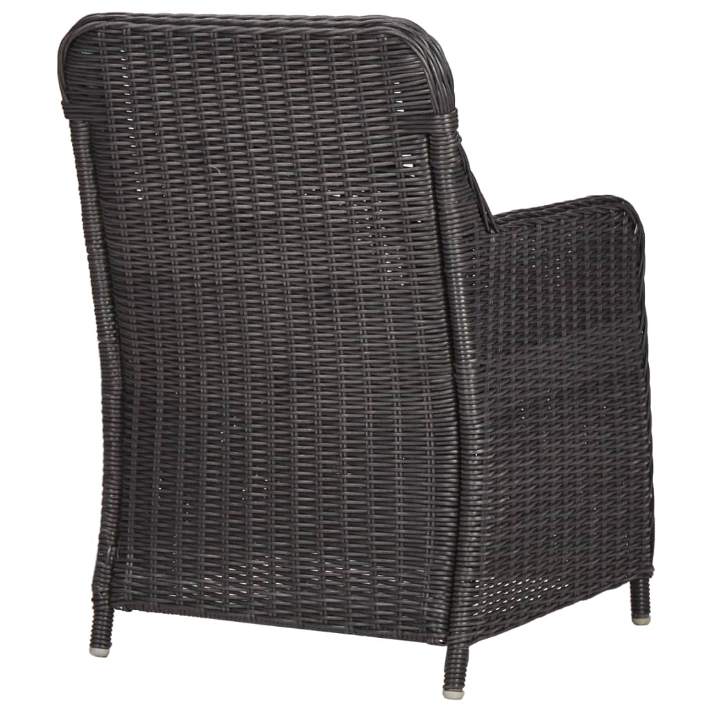 Caféset Med Dynor 3 Delar Konstrotting Svart