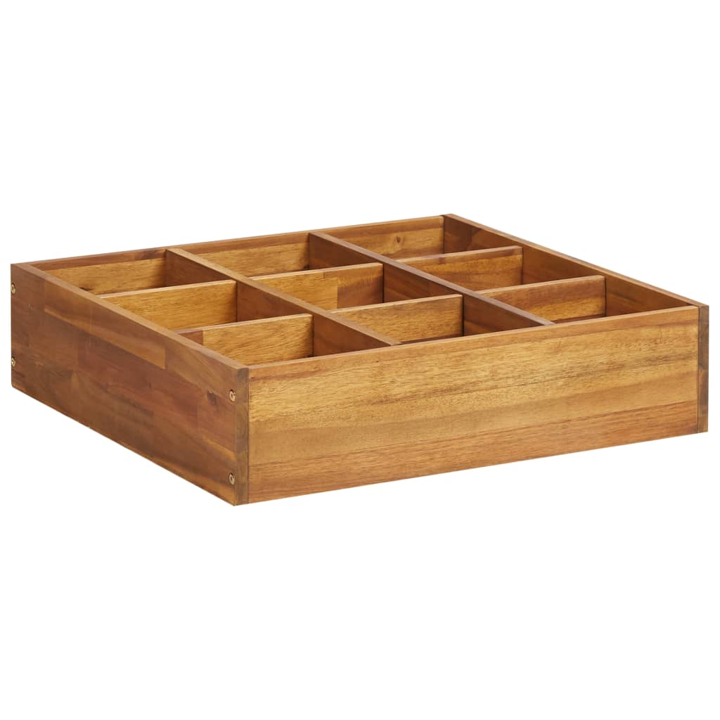 Odlingslåda För Örter Upphöjd Massivt Akaciaträ 60X60X15 Cm