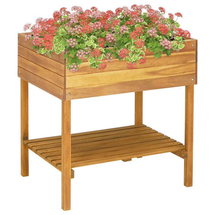 Förhöjd Odlingslåda 78,5X58,5X78,5 Cm Massivt Akaciaträ