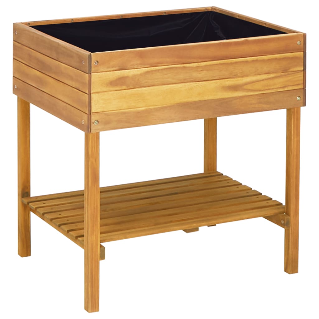 Förhöjd Odlingslåda 78,5X58,5X78,5 Cm Massivt Akaciaträ