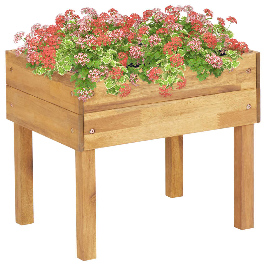 Förhöjd Odlingslåda 78,5X58,5X78,5 Cm Massivt Akaciaträ