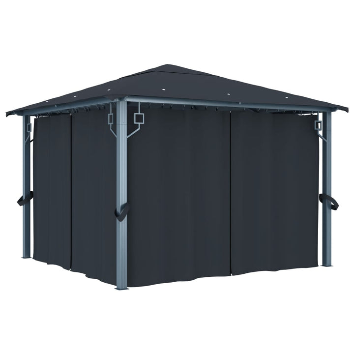 Paviljong Med Gardiner Aluminium