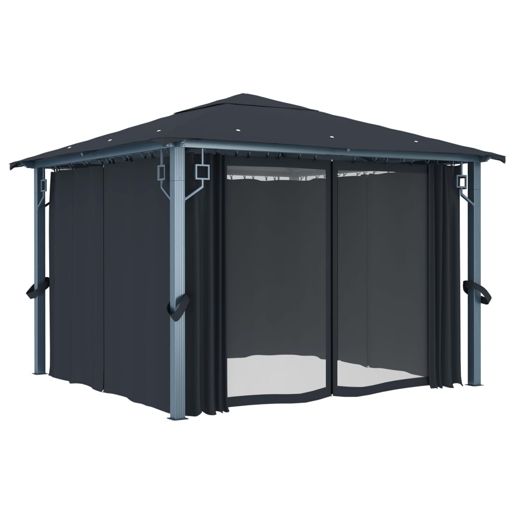 Paviljong Med Gardiner Aluminium