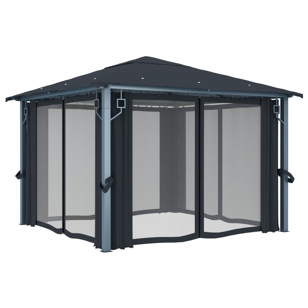 Paviljong Med Gardiner Aluminium