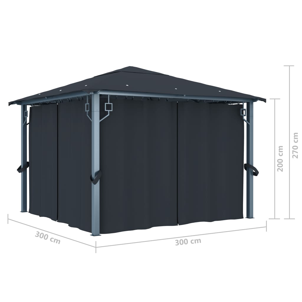 Paviljong Med Gardiner Aluminium