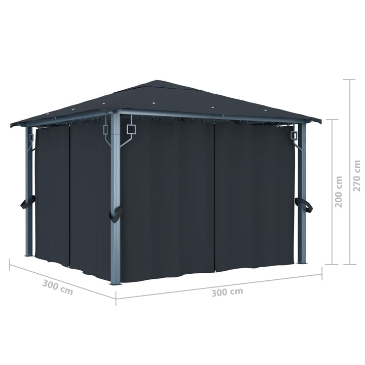 Paviljong Med Gardiner Aluminium