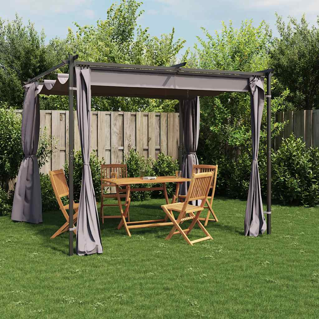 Paviljong Med Draperier Stål