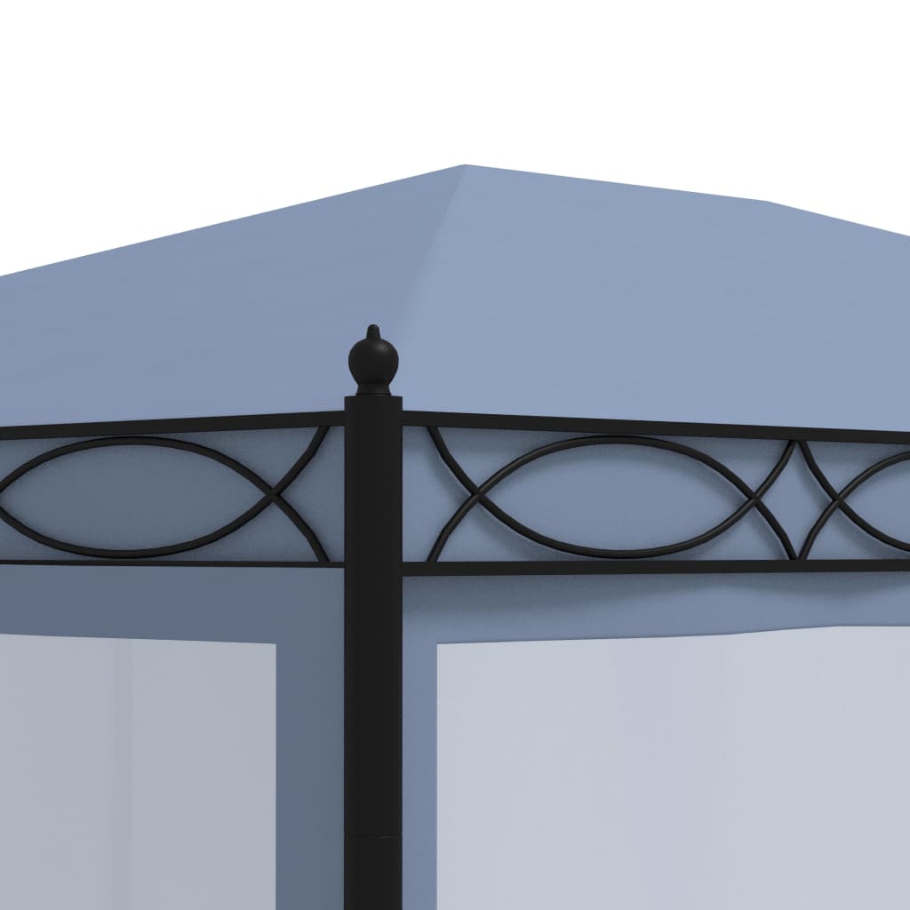 Paviljong Med Nätskärmar 3X4 M Antracit Stål