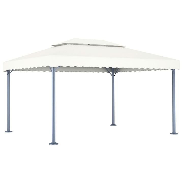Paviljong 400X300 Cm Gräddvit Aluminium