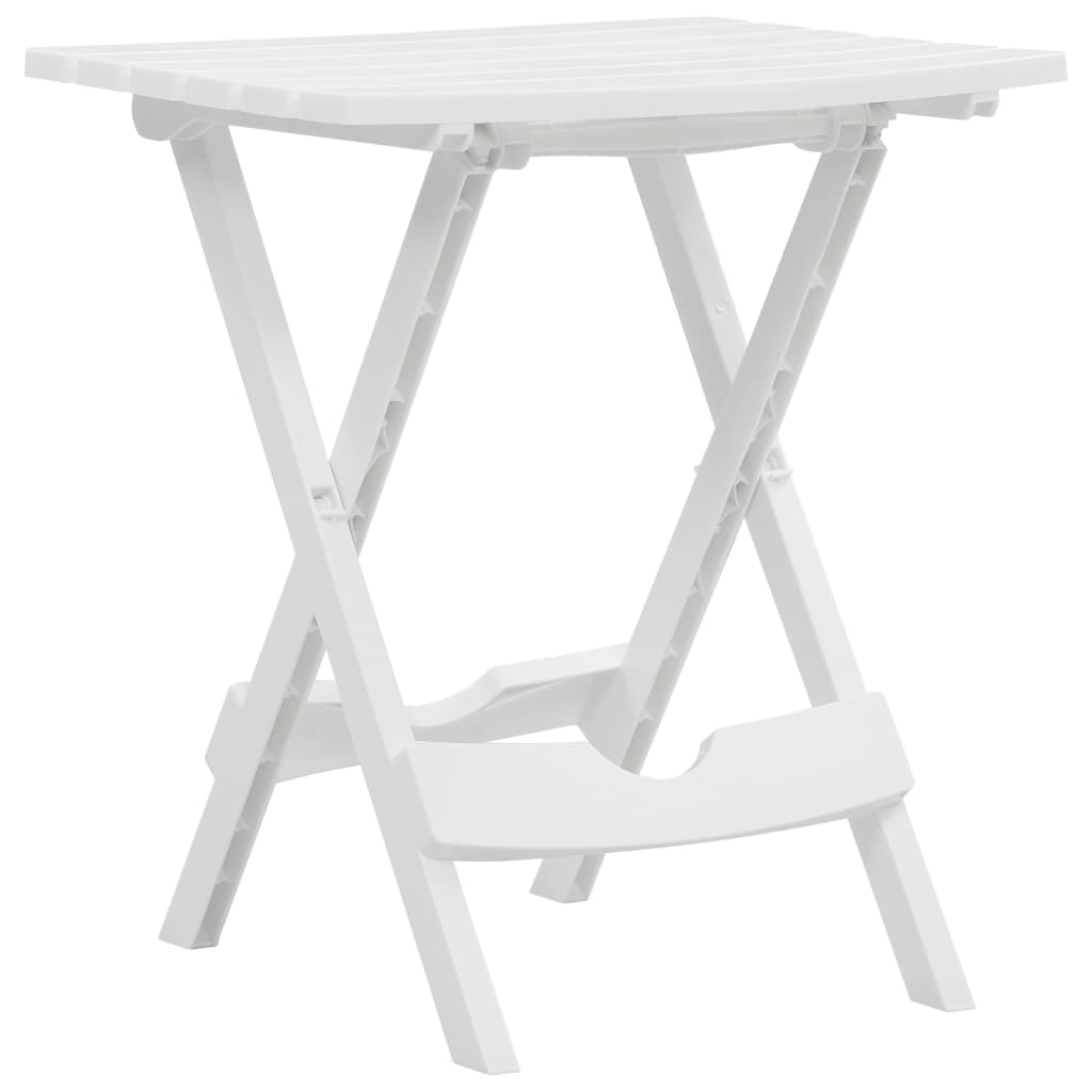 Hopfällbart Trädgårdsbord 44,5X38,5X50 Cm Vit