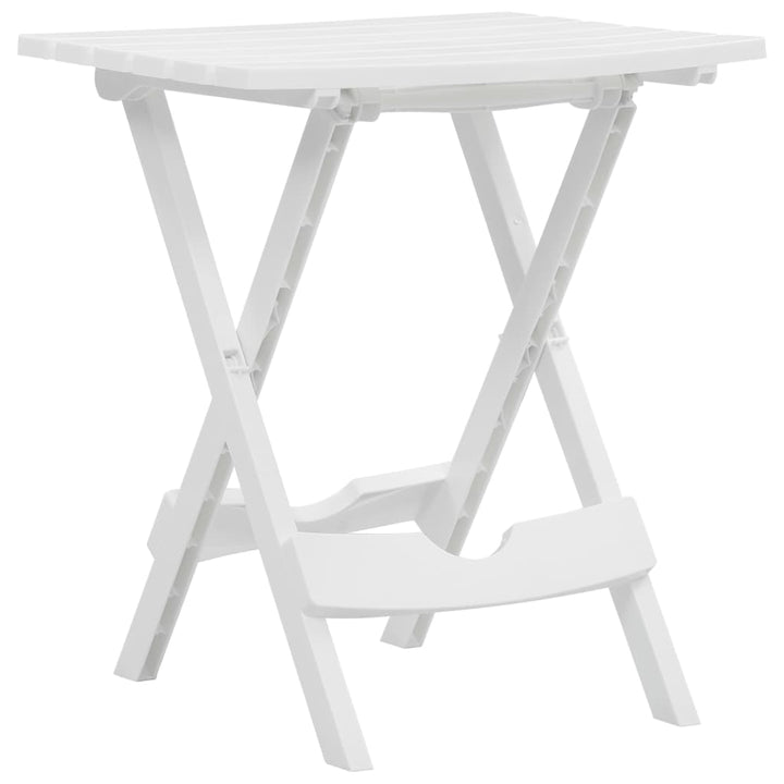 Hopfällbart Trädgårdsbord 44,5X38,5X50 Cm Vit