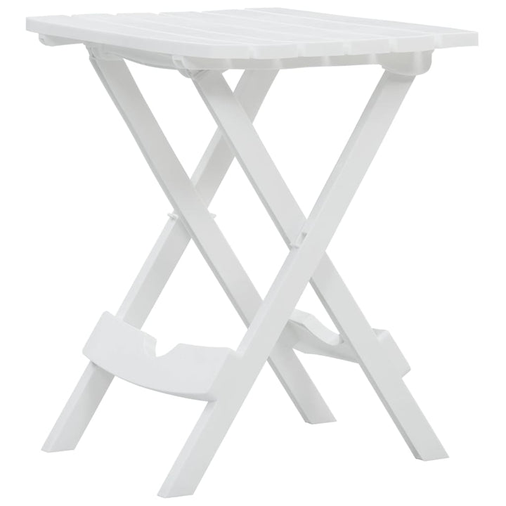 Hopfällbart Trädgårdsbord 44,5X38,5X50 Cm Vit
