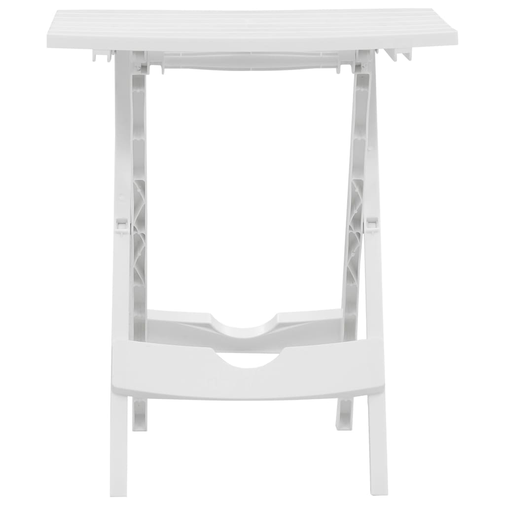 Hopfällbart Trädgårdsbord 44,5X38,5X50 Cm Vit