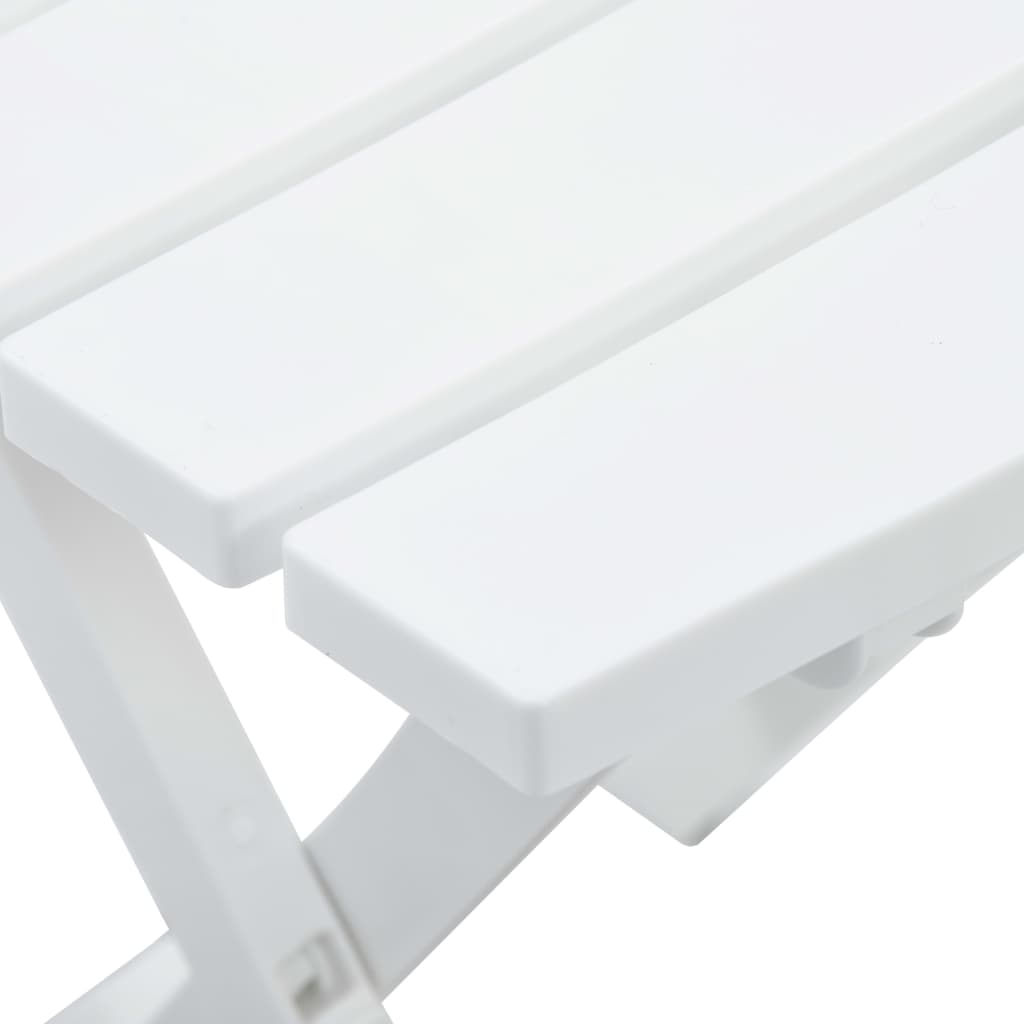 Hopfällbart Trädgårdsbord 44,5X38,5X50 Cm Vit