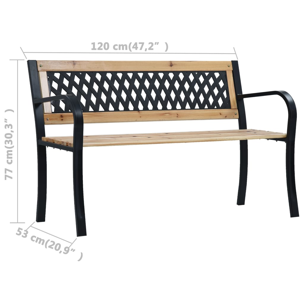 Trädgårdsbänk 120 Cm Trä