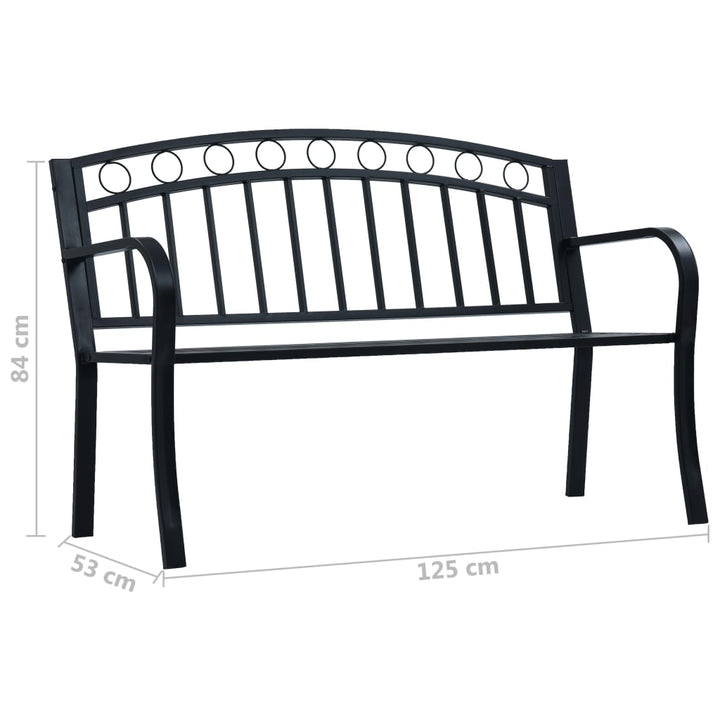 Trädgårdsbänk 125 Cm Stål