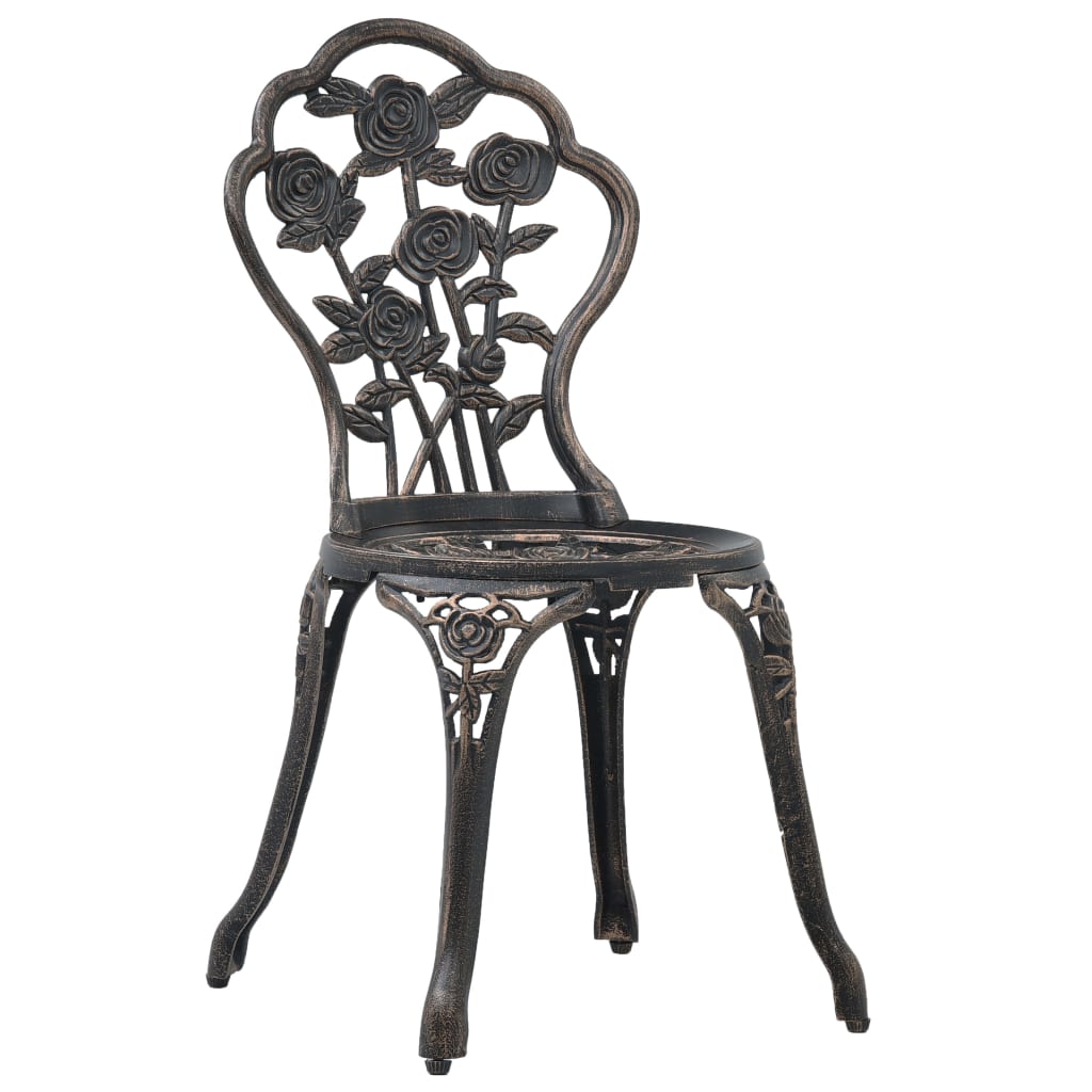 Caféstolar 2 St Gjuten Aluminium