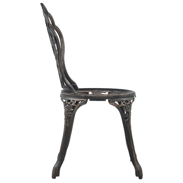 Caféstolar 2 St Gjuten Aluminium