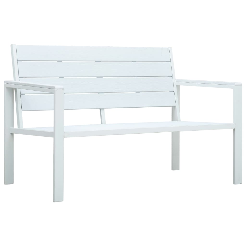 Trädgårdsbänk 120 Cm Hdpe Träutseende