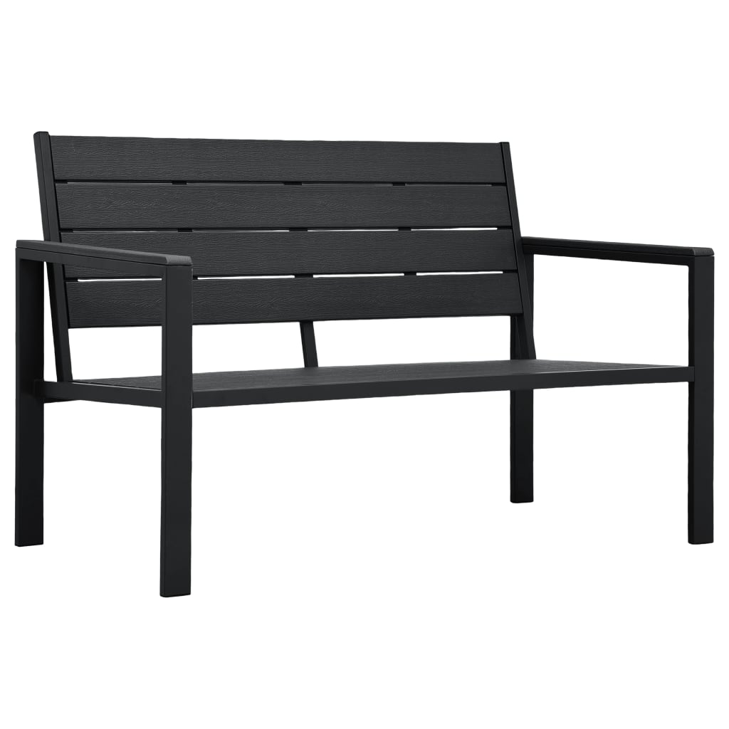 Trädgårdsbänk 120 Cm Hdpe Träutseende