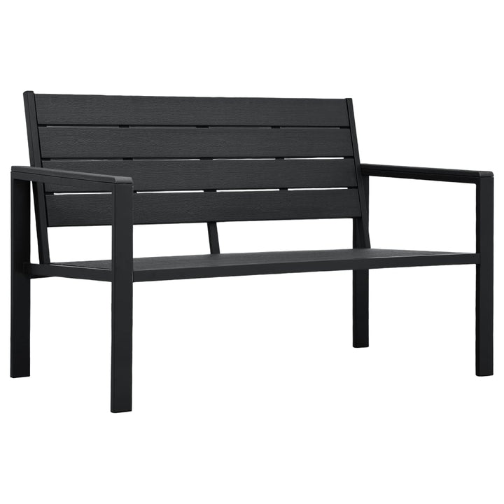 Trädgårdsbänk 120 Cm Hdpe Träutseende