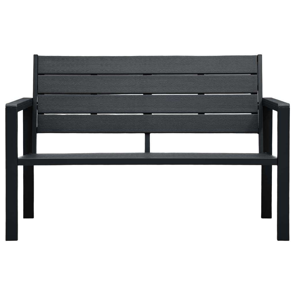 Trädgårdsbänk 120 Cm Hdpe Träutseende