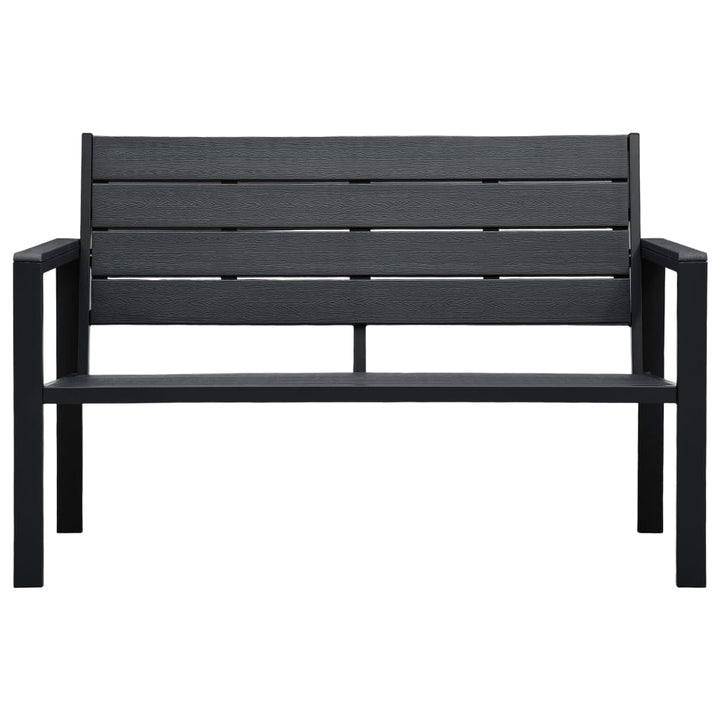 Trädgårdsbänk 120 Cm Hdpe Träutseende