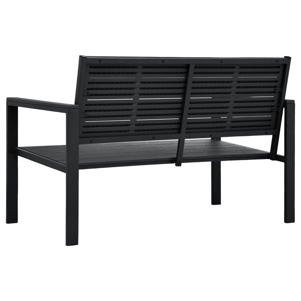 Trädgårdsbänk 120 Cm Hdpe Träutseende