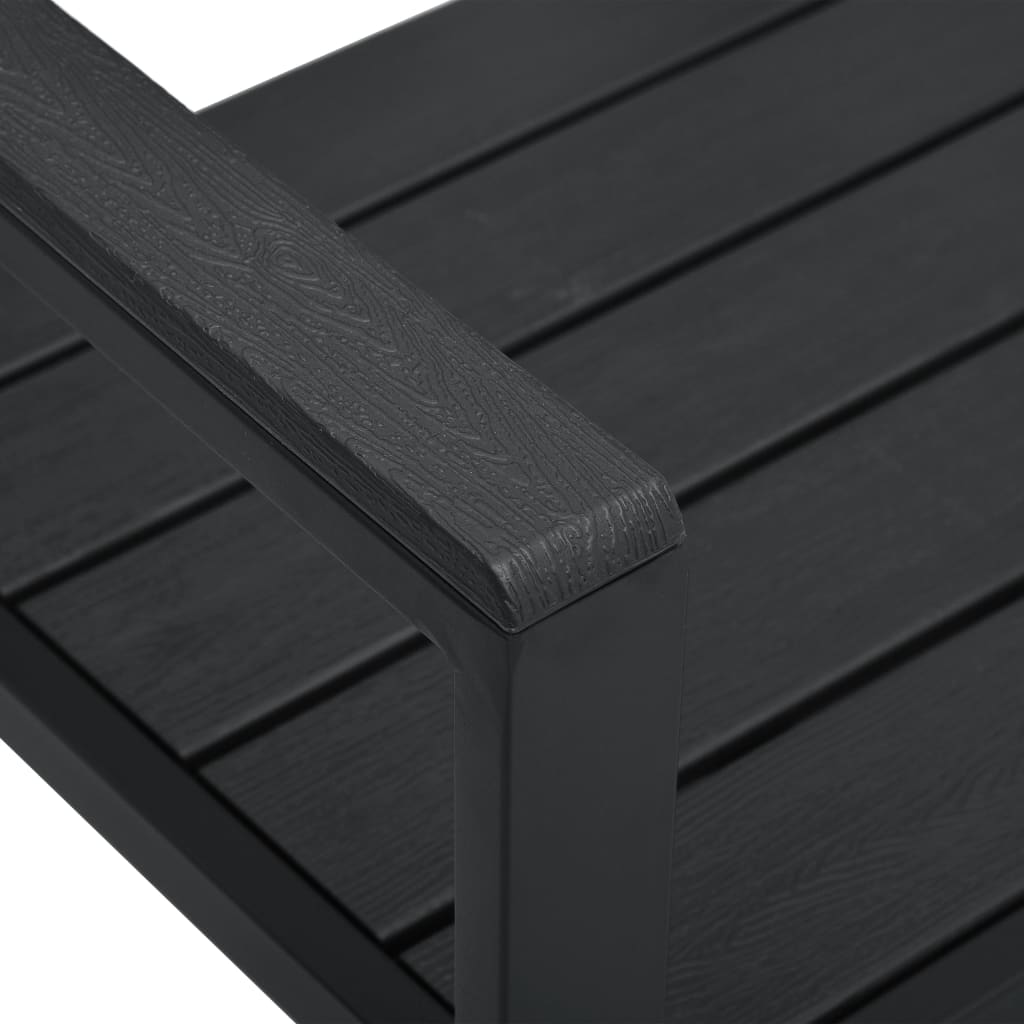 Trädgårdsbänk 120 Cm Hdpe Träutseende