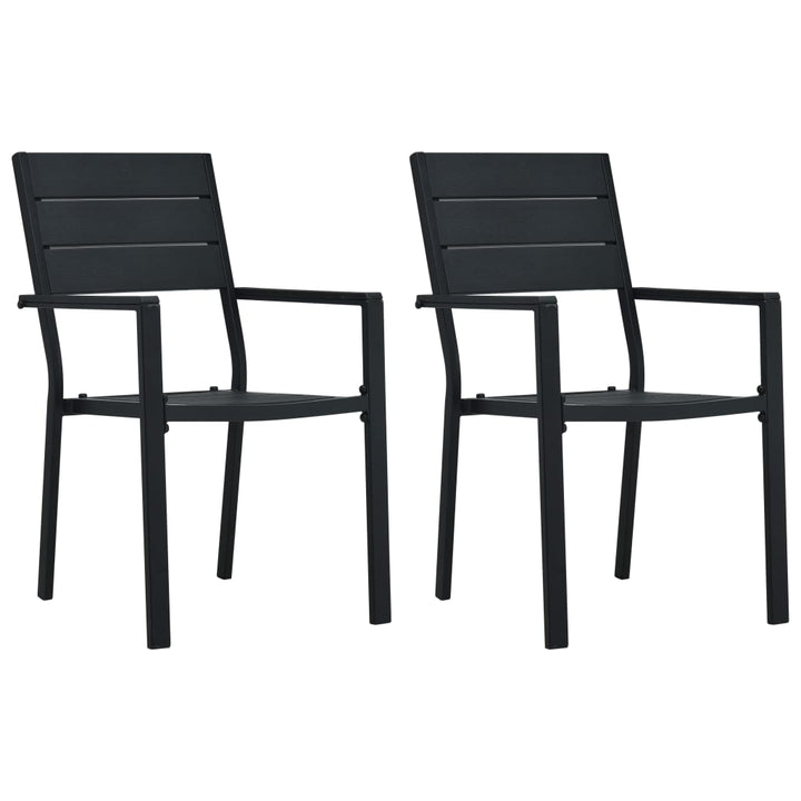 Trädgårdsstolar 2 St Hdpe Träutseende
