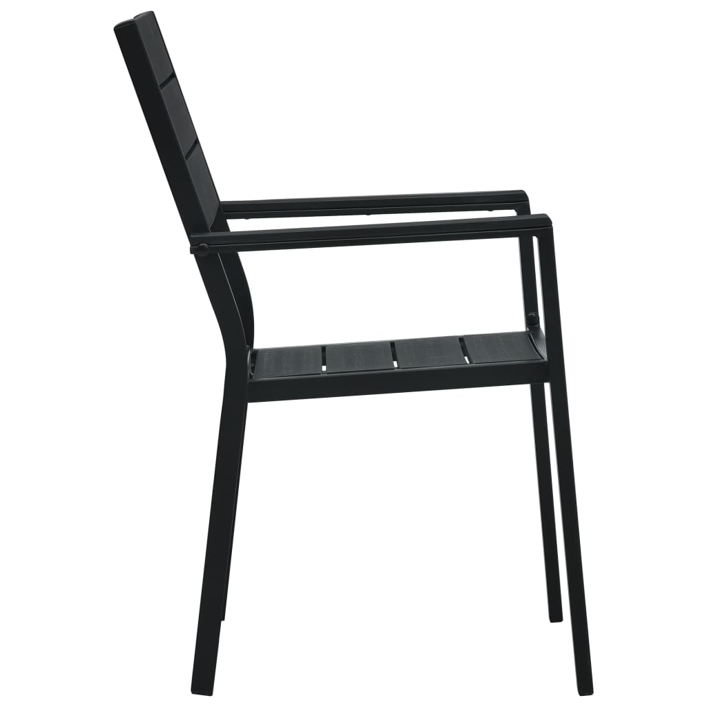Trädgårdsstolar 2 St Hdpe Träutseende
