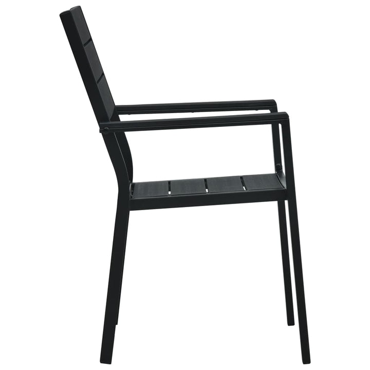 Trädgårdsstolar 2 St Hdpe Träutseende