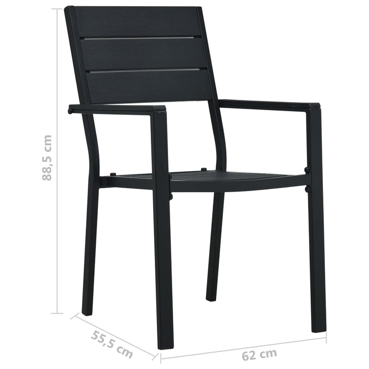 Trädgårdsstolar 4 St Hdpe Träutseende