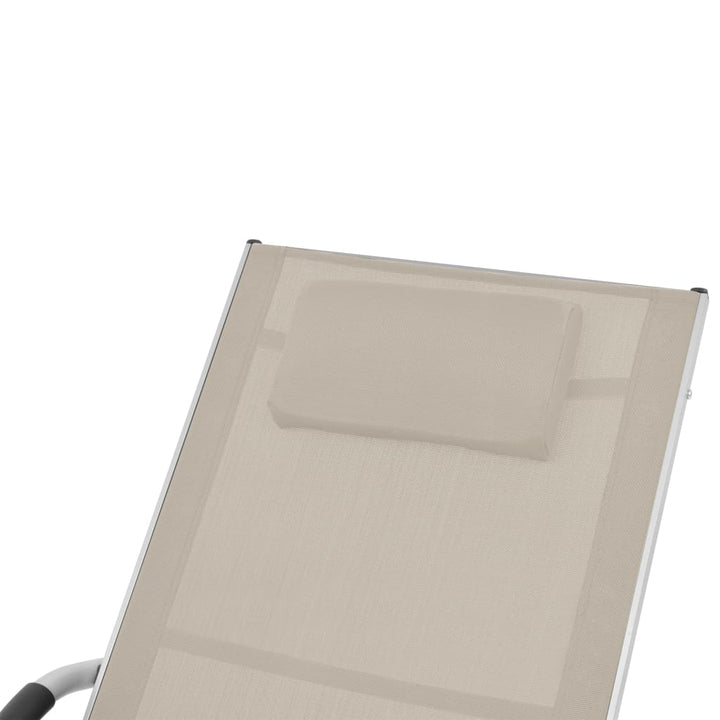 Solsäng Med Kudde Aluminium Och Textilen Gräddvit