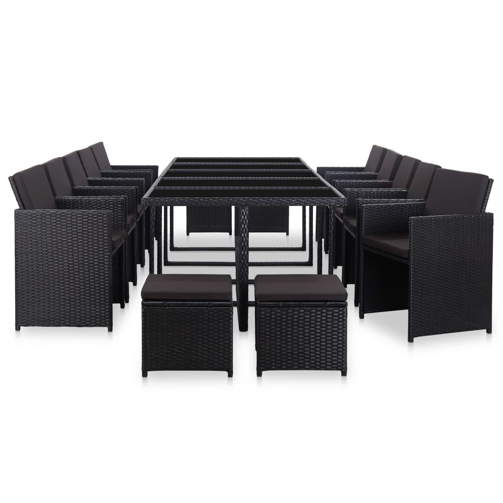 Matgrupp För Trädgården Med Dynor 15 Delar Konstrotting