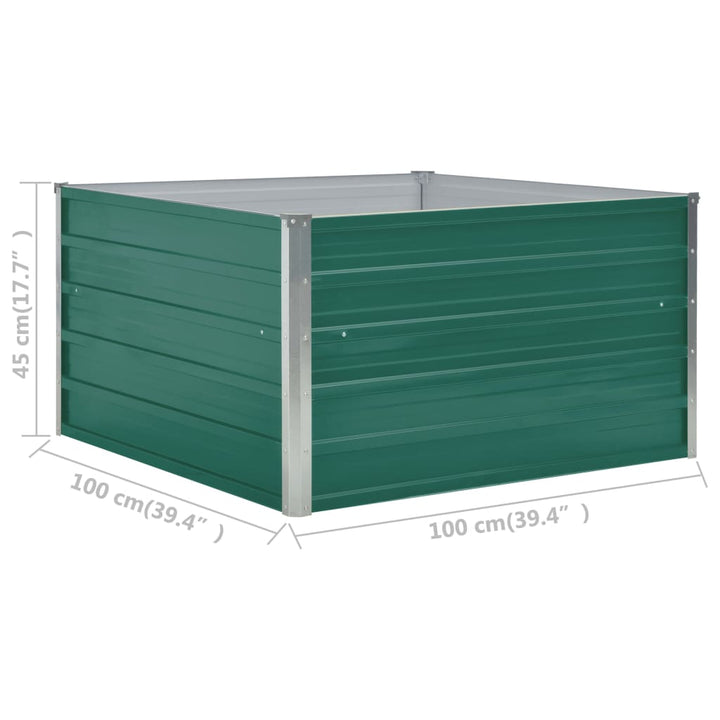 Odlingslåda 100X100X45 Cm Galvaniserat Stål