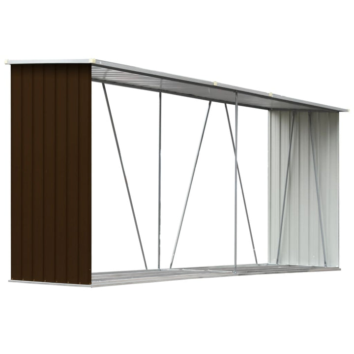 Vedskjul I Galvaniserat Stål 330X84X152 Cm