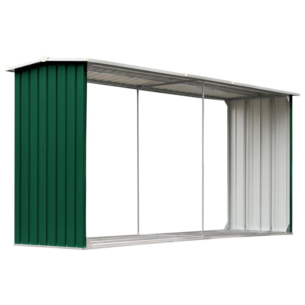 Vedskjul I Galvaniserat Stål 330X92X153 Cm