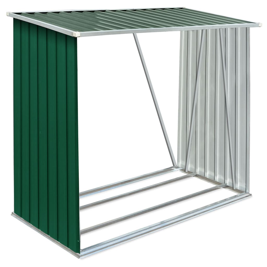 Vedskjul Galvaniserat Stål 163X83X154 Cm