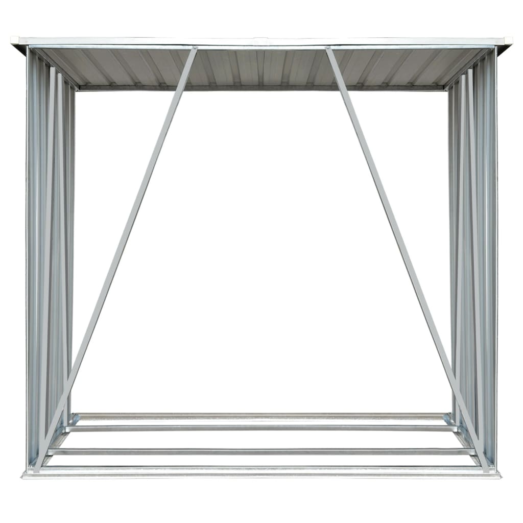 Vedskjul Galvaniserat Stål 163X83X154 Cm